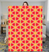 Mosaic Dreams Sherpa Blanket on a cozy home setting